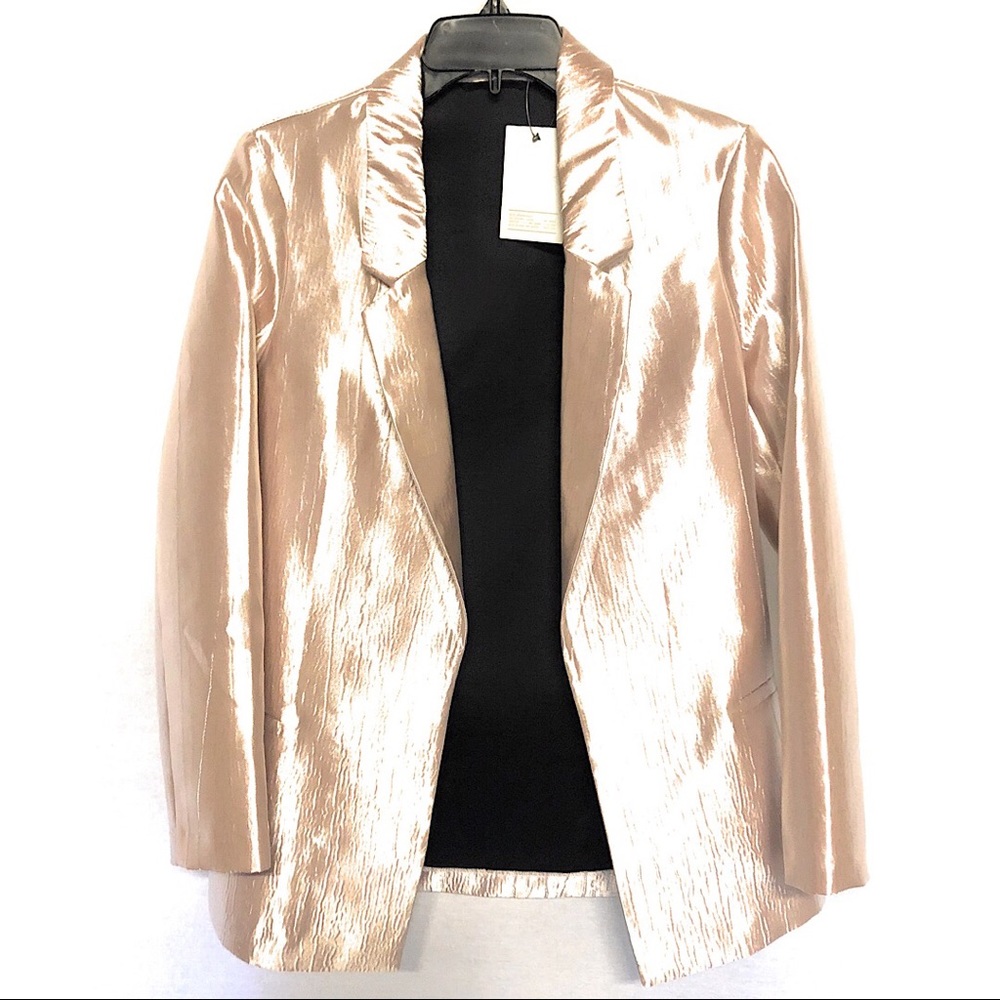 ASOS Pink Structured Metallic Blazer and Pants